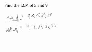 Finding The Least Common Multiple Lcm