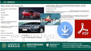 DESCARGAR PDF DE REPORTE OFICIAL DE QUE TU AUTO NO TIENE REPORTE DE ROBO screenshot 3