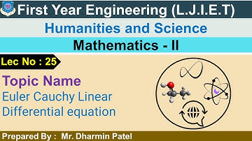 Euler Cauchy  Linear Differential equation | Mathematics-2 | First Year Engineering