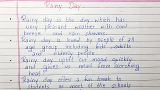 Write a short essay on Rainy Day | 10 lines on Rainy Day | Essay Writing | English