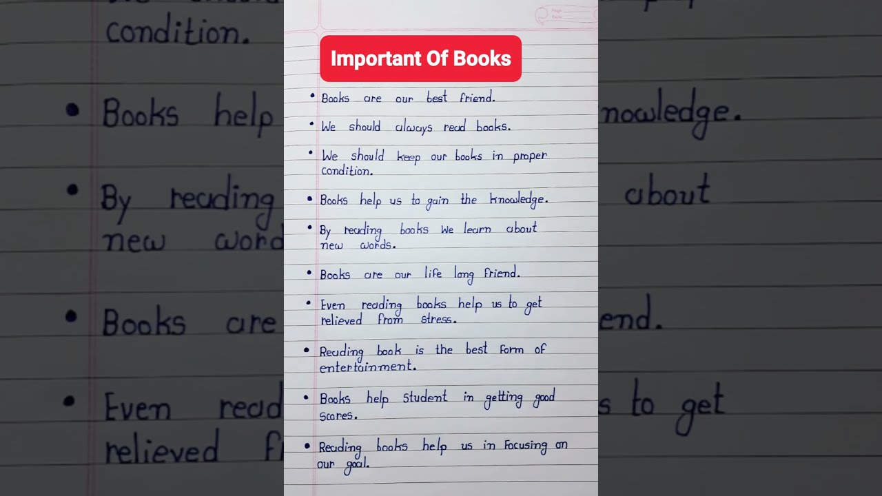 10 Lines On Importance Of Books In English Essay