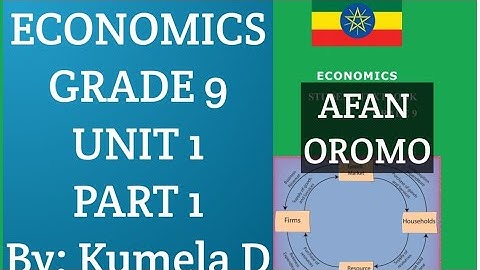 ECONOMICS GRADE 9 UNIT 1 PART 1 IN AFAAN OROMO BASED ON THE NEW CURRICULUM
