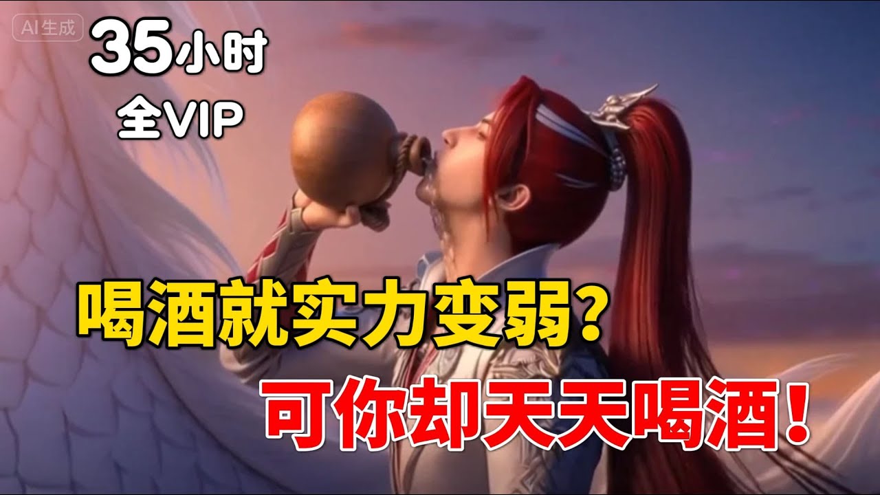 【35小时全VIP完结01】只要喝酒实力就会变弱？只因你觉醒的“酒剑仙”系统，将原本的修为全部抹除，可五年后你怎么无敌了？