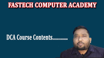 DCA Course Contents ! Fastech Computer Academy