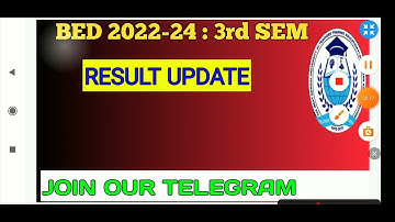 B.ed 3rd Sem Result update / Bsaeu b.ed 3rd sem result