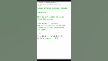 how to get index of an element from a list #shorts #python #coding #pythontricks #pythonfullcourse