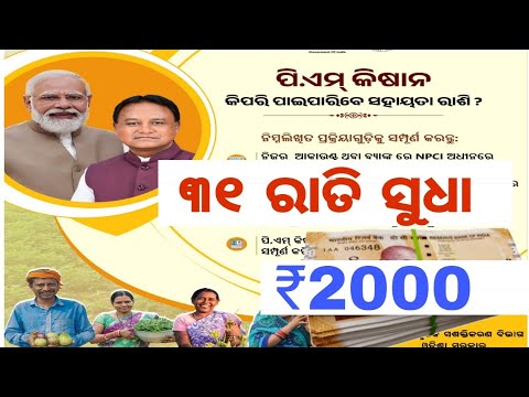 pm kisan joyana new update || ପି ଏମ୍ କିଷାନ ଖୁସି ଖବର