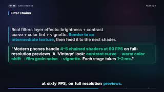 The photo editor — GPU shaders and recipes | Mobile System Design (16.3.5) Guide