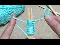 Amazing Woolen Flower Idea using Chopstick - Hand Embroidery Design Trick - Sewing Hack - No Crochet