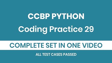 Coding Practice 29 Complete Set | Python ccbp Answers | Coding Key #python