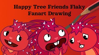 Drawing Flaky from Happy Tree Friends