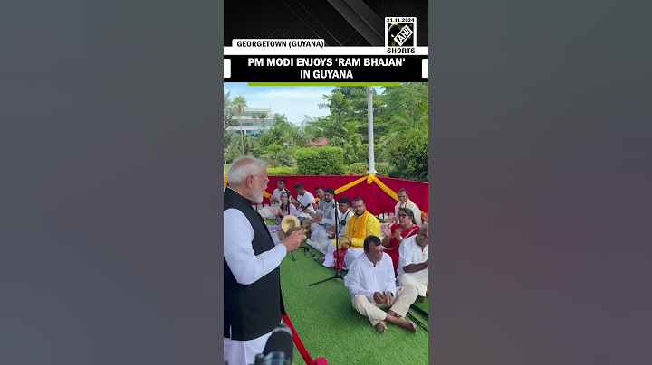PM Modi enjoys Ram Bhajan in Georgetown, Guyana