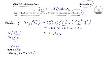 #National Board for Higher Mathematics #(NBHM) #PHD #2018 #SECTION 1 #SOLUTION 2  9836793076