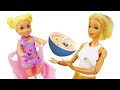 Ken cuida da Evi e da Chelsea sozinho! Novo vídeo com boneca Barbie para meninas em português