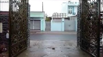 Cổng sắt mỹ thuật mở tự động cánh tay đòn  all