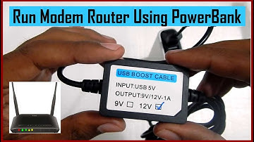 How to run Router | Modem with Power Bank | 5v to 12v boost cable.
