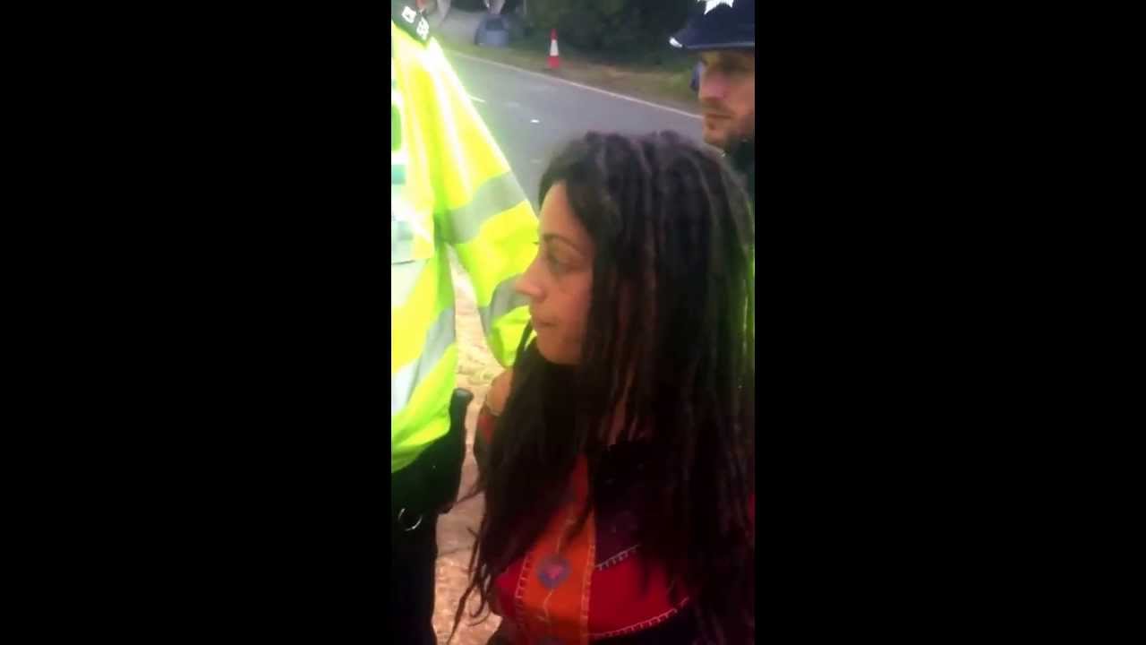Protestor arrested at Balcombe Anti-Fracking Protest