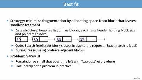 CS350 Operating Systems - Lecture 9: Memory Allocation