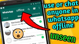 Use / chat whatsapp offline without internet connection ll by k creative screenshot 4
