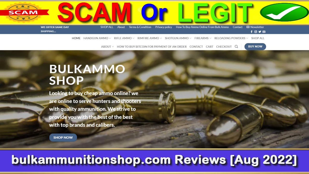 Bulk Ammunition Shop Reviews (Aug 2022) [ with Proof ] SCAM or LEGIT