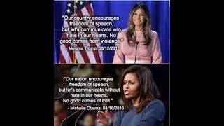 Patriots Pissed After Michelle Obama's Sick Lie About Melania Charlottesville Goes Viral