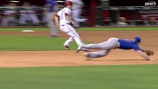 Murphy makes a diving stop and strong throw