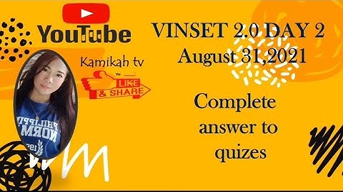 VINSET 2.0 DAY 2 (AM) COMPLETE ANSWER KEY