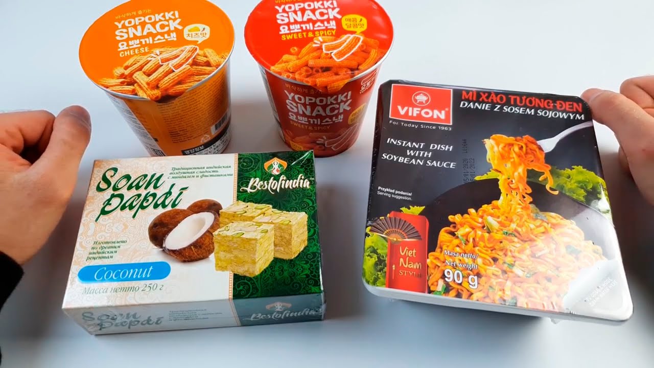 Что едят в Азии - Лапша VIFON, Соан Папди, YOPOKKI Снеки - YouTube