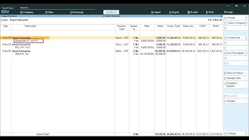 Tally Add On : Print Part Number in Sales & Ledger Columnar Report in Tally Prime Software