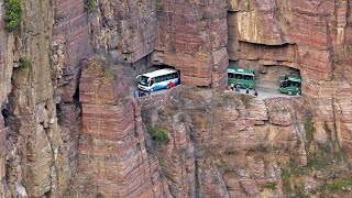 Chinese Engineers Built Roads On Cliffs, Amazing Mega Projects In China