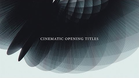 After Effects Template: Cinematic Opening Titles