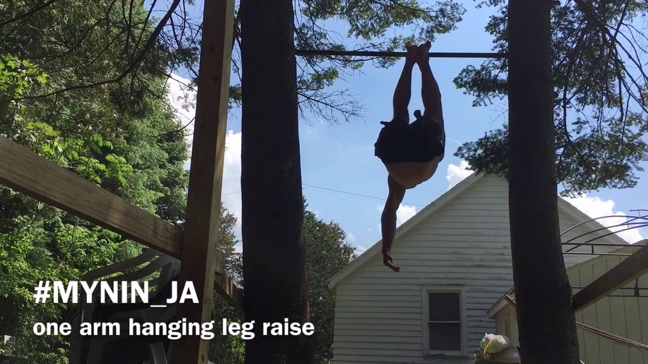 Ninja Challenge One Arm Hang Leg Raises Damir Okanovic