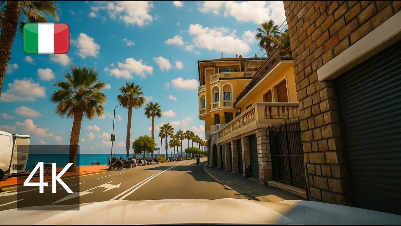 Epic Italian Riviera Drive 🇮🇹 Alassio – Imperia – Riva Ligure | 4K ASMR Road Trip