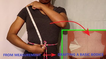 METHOD 1 (PART 2):  Drafting The Basic Bodice (FRONT)
