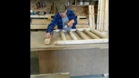 Michigan Rustics Log Bunk Bed Assembly