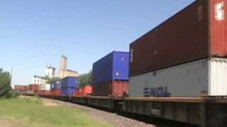 UP 4361 West with a stacktrain