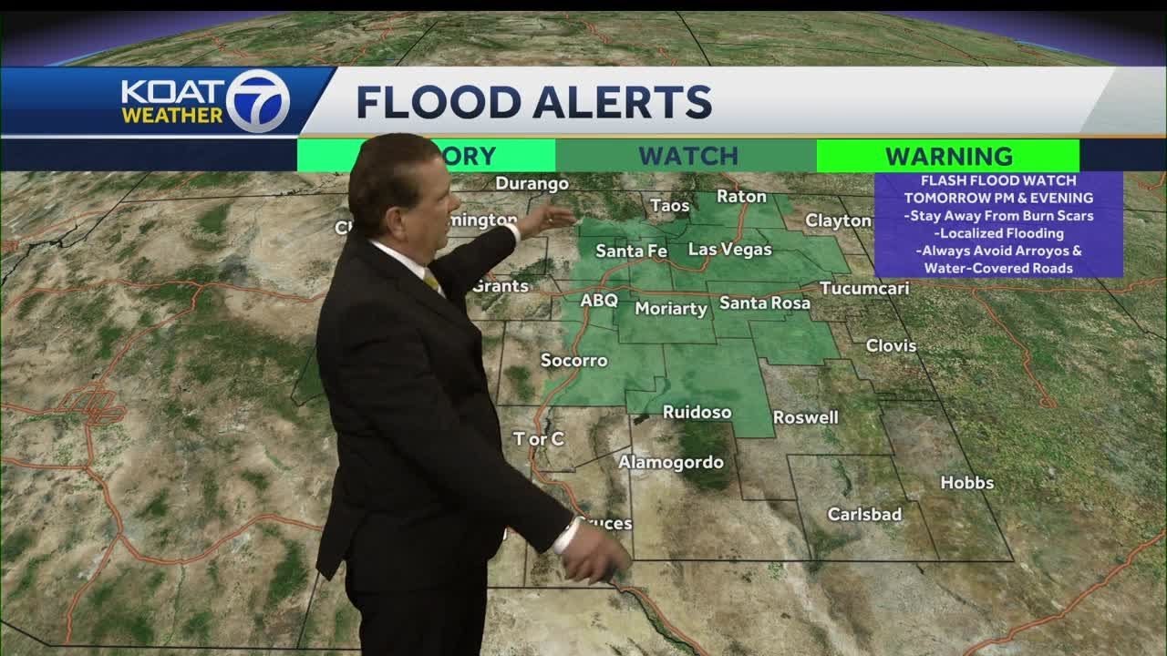 Flash flood watches going up and lower temps - YouTube