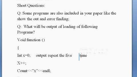 CS201 Current Paper 2022 important tips today paper