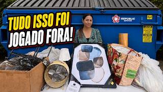 Dumpster Diving! tudo isso foi jogado fora no lixo das lojas dos Estados Unidos!🇺🇸