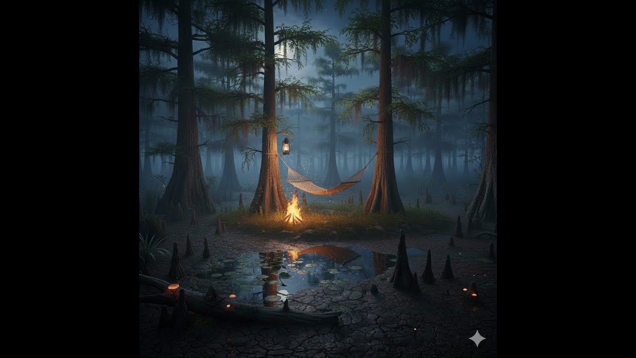 White Noise - 10 hours - Overnight Camping in the Swamp