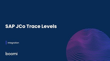 Integration - SAP JCo Trace Levels