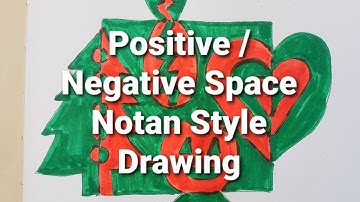 Positive / Negative Space Notan Style Drawing