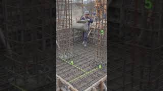 "Massive  combined Footing Construction Process | Reinforcement &amp; Concrete Pouring"#short.