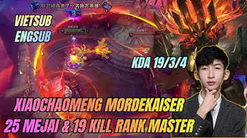 (Vietsub) Xiaochaomeng Mordekaiser vs Akshan MID | Lên 25 Sách Mejai Farm Mạng Cực Phê Rank Cao Thủ