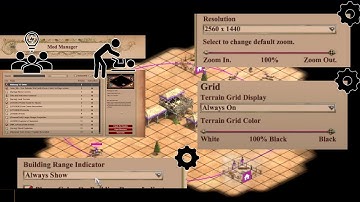 AOE2 DE Modding and in Game Options (Grid, Range and Zoom Out)
