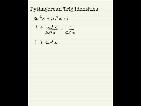 Pythagorean Trig Identities