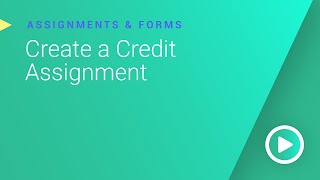 Create a Credit Assignment in GradeCam