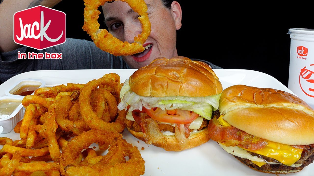 ASMR JACK IN THE BOX HOMESTYLE RANCH CHICKEN CLUB MUKBANG EATING