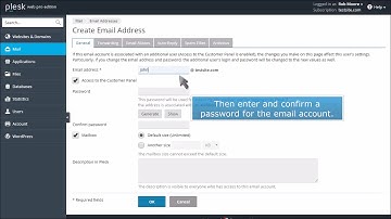 How to create an email account in Plesk