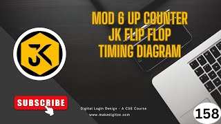 158 || DLD || Mod 6 Up Counter using JK Flip-Flop | Timing Diagram | Modulo 6 Up Counter #gate #dld